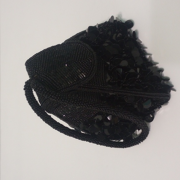 Vintage IN'S Mini Pyramid Beaded Sequence Wristlet/ Clutch - Picture 3 of 13